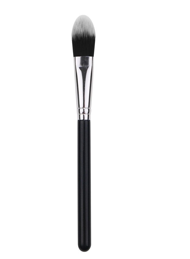 IPRESTA Flat Foundation Brush for Liquid Makeup, Liquid Foundation Brush, Black Wooden Handle Synthetic fiber makeup brush (F112 Flat foundation brush) - Image 1