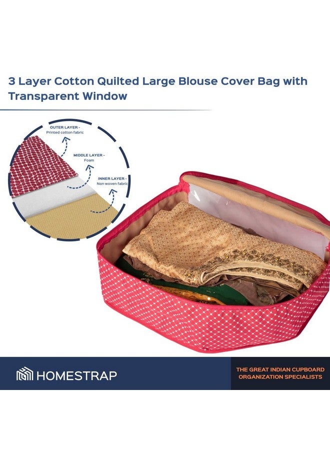 HomeStrap غطاء/منظم بلوزة قطنية مبطنة من هوم ستراب - عبوة من 4 - 5.5 سنتيمتر، وردي - Image 4