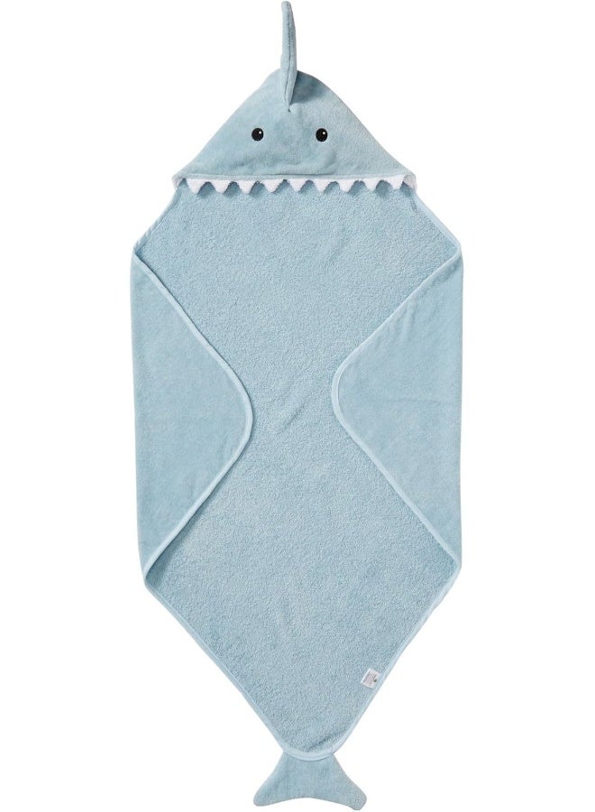 Baby Aspen Let The Fin Begin 4 Pc Bath Time Gift Set, Baby Shark Hooded Towel - Image 3