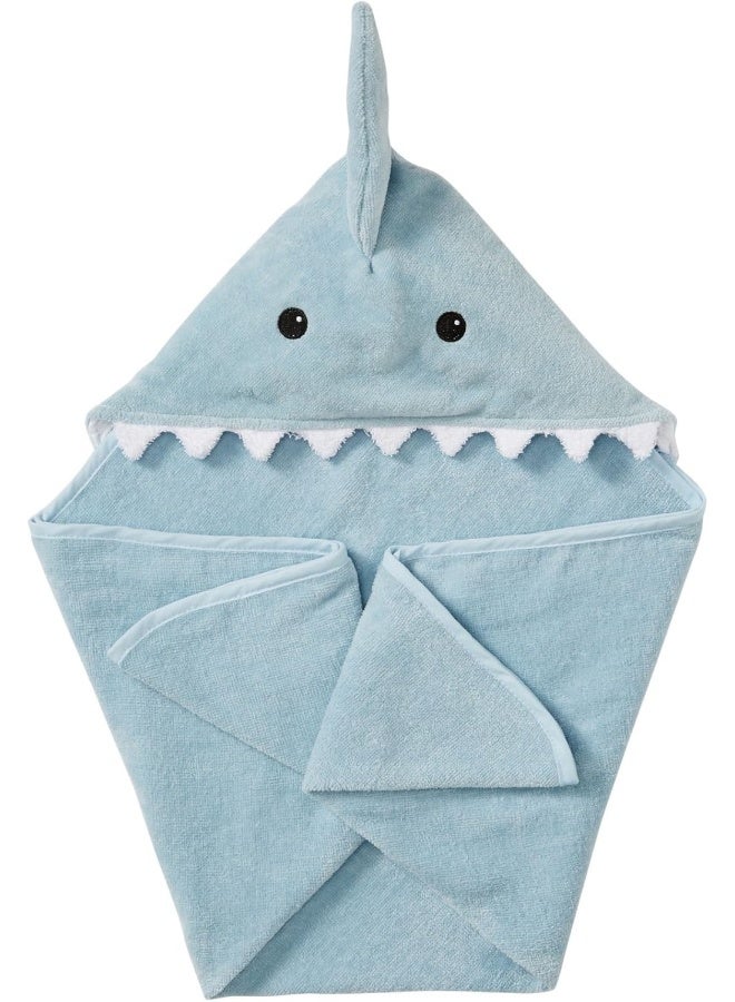 Baby Aspen Let The Fin Begin 4 Pc Bath Time Gift Set, Baby Shark Hooded Towel - Image 2