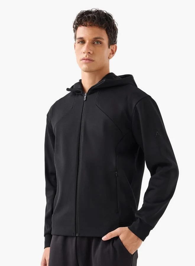 Men Zip Through Hoodie