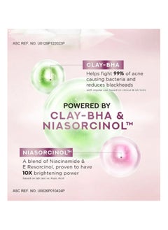 Pond's Bright Miracle Ultimate Pore Clear Scrub CLAY-BHA Niasorcinol Facial Scrub Reduces Blackheads & Clears 99% Of Acne-causing Bacteria 100g X 2  - Image 4