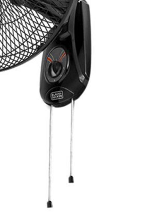 Black+Decker 55 W 16 Inch 3 Speed Wall Fan, 55 W FW1620-B5 Black - Image 4