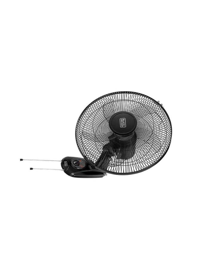Black+Decker 55 W 16 Inch 3 Speed Wall Fan, 55 W FW1620-B5 Black - Image 2