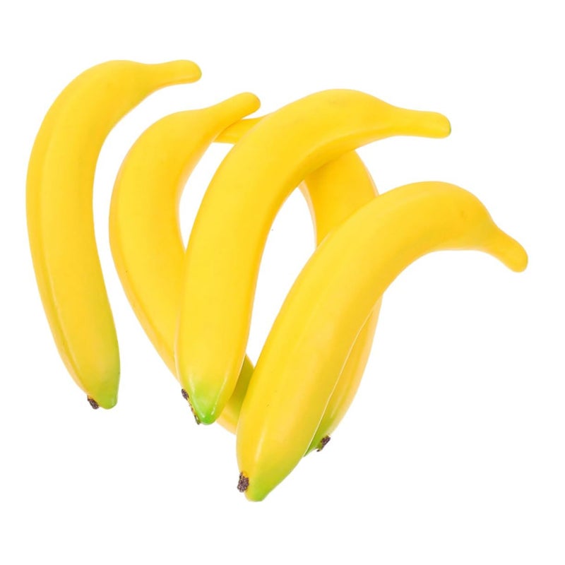 5Pcs Artificial Banana Decor Realistic Faux Fruit Kitchen Home Photography Props - Image 2