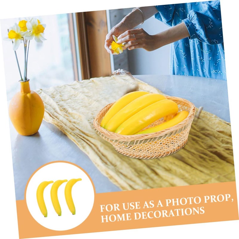 5Pcs Artificial Banana Decor Realistic Faux Fruit Kitchen Home Photography Props - Image 4