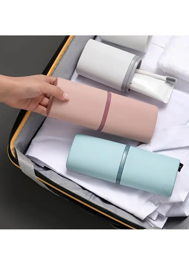 إسكدنيا محتوي فرشاة الأسنان، حقيبة فرشاة الأسنان المحمولة للسفر والتخييم والمدرسة والبيت (بيضاء) - Image 3