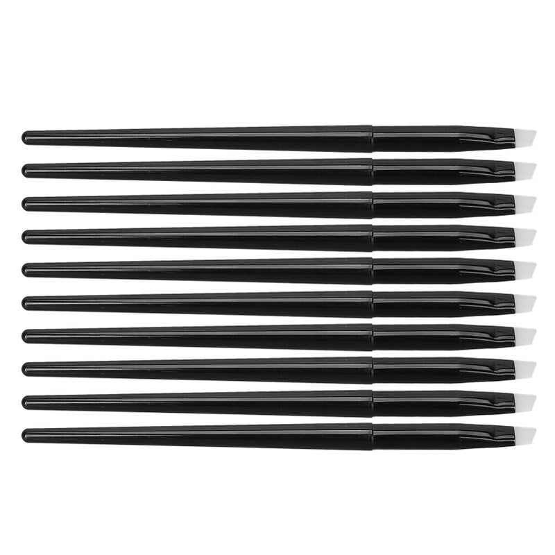 10pcs Eye Brush Angled Eyebrow Brush Silicone Eyebrow Liner Eyeshadow Precise Application Eye Makeup Tool - Image 1