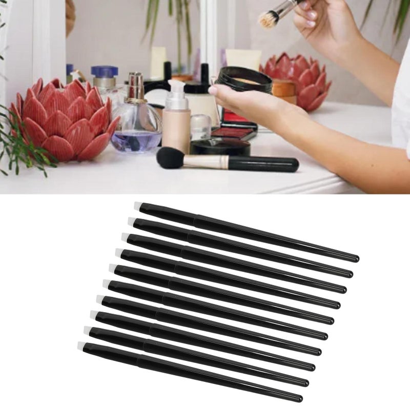10pcs Eye Brush Angled Eyebrow Brush Silicone Eyebrow Liner Eyeshadow Precise Application Eye Makeup Tool - Image 3