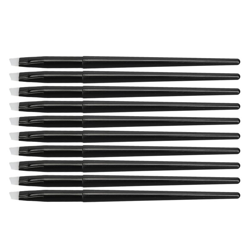 10pcs Eye Brush Angled Eyebrow Brush Silicone Eyebrow Liner Eyeshadow Precise Application Eye Makeup Tool - Image 4