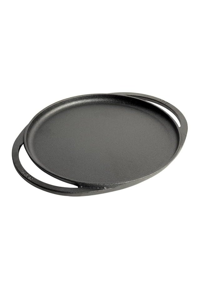 Meyer Pre-Seasoned Cast Iron Flat Dosa/Roti/Chapati Tawa Pan with 2 Side Handle, Dosa Kallu, Iron Tawa Big Size | Gas and Induction Compatible | 30cm, Black - Image 1