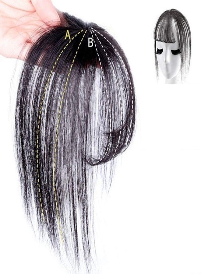 Mrisata Clip on Fringe Hair Extension, Invisible Seamless Thin Neat Air Bangs, Straight 3D Hair Bangs Cover (D) - Image 2