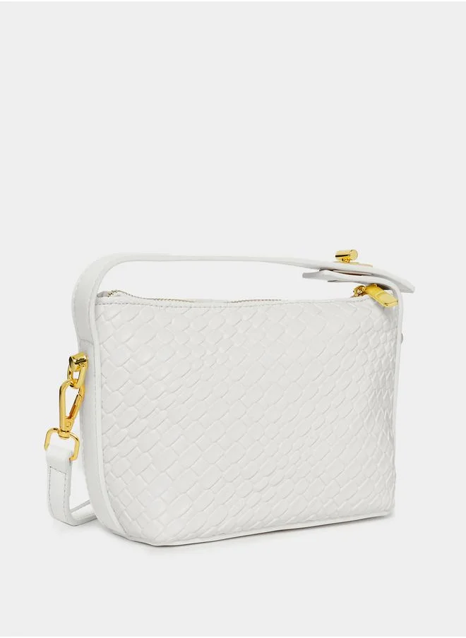 Styli Textured Baguette Bag