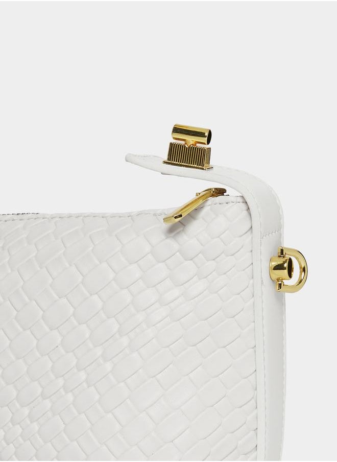 Styli Textured Baguette Bag  - Image 3