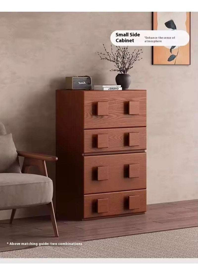 جي تي-ويل خزانة كبيرة بجانب السرير مع درجين بتصميم خشبي فريد مضاد للانحناء خزانة منظمة للمكتب والمنزل وغرفة النوم  - Image 2