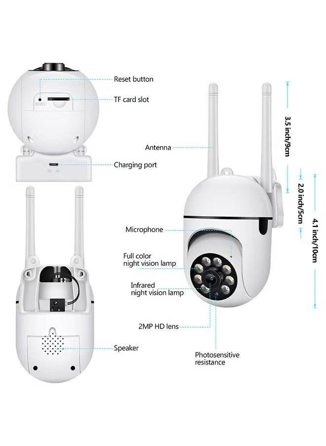 LEXIN Dome Camera, 1080p Wireless Security Camera, 360 Degree View Wifi Surveillance Cam, Waterproof Long Lasting Surveillance Camera With Motion Detection, (1pc, White)  - Image 4