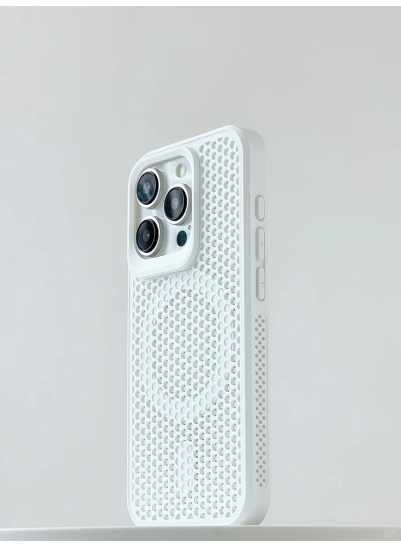 cas:pace Honeycomb structure magnetic heat dissipation mobile phone case | Supports MagSafe wireless charging | Suitable for iPhone Pro Max series | Special for summer  - Image 3