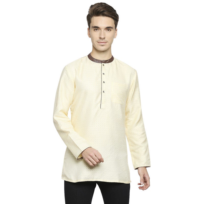 ARCHATTIRE كُرتا كريمي جاكار للرجال - Image 1