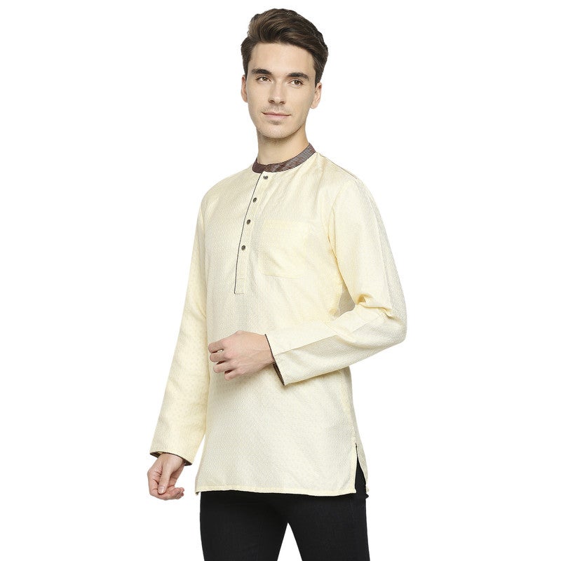 ARCHATTIRE كُرتا كريمي جاكار للرجال - Image 2