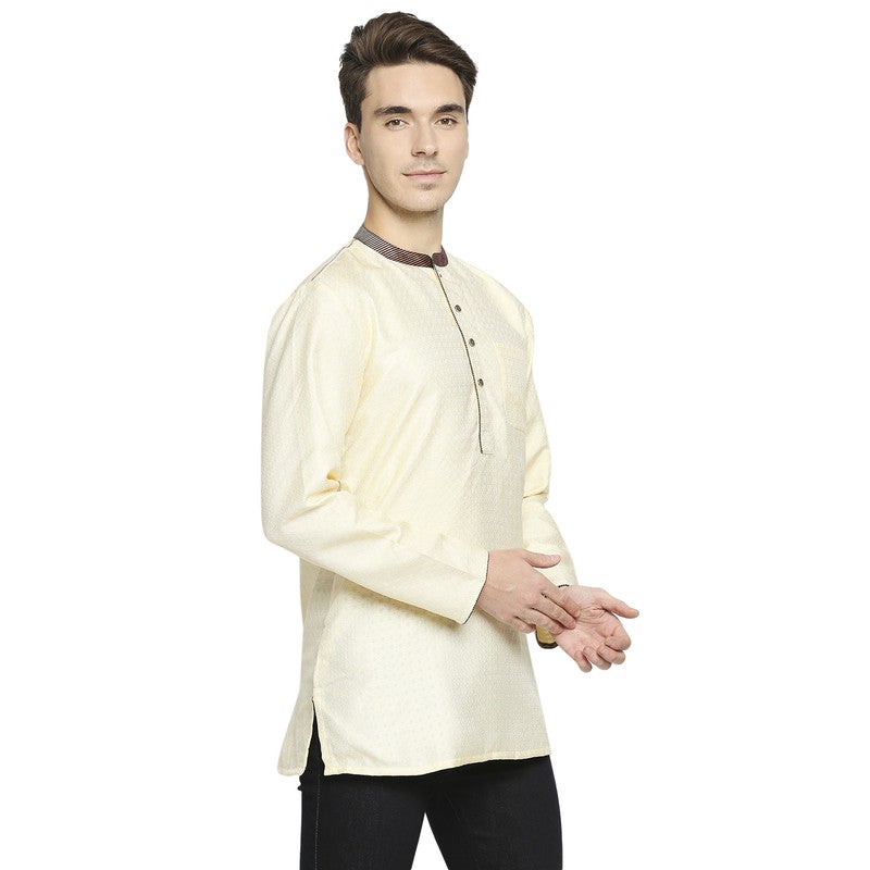 ARCHATTIRE كُرتا كريمي جاكار للرجال - Image 3