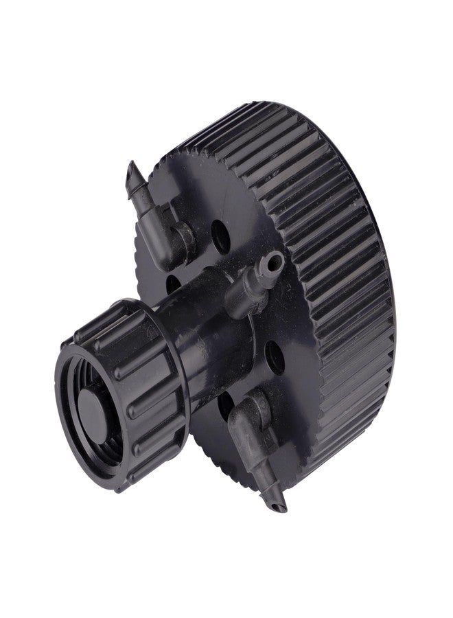 Raindrip 13400UB Hydro-Port Adjustable Four Bubbler, up to 30 GPH Per Outlet, Black-Blue - Image 1