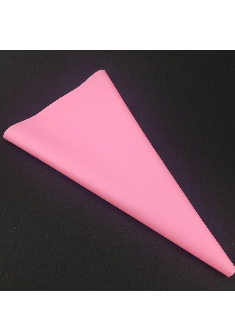 إسكدنيا مجموعة ملعقات الطبق الفرنسي القابلة للاستخدام مجددًا بأربعة أحجام، ملعقات التزيين الكعكة للمطبخ والخبز (وردي) - Image 2