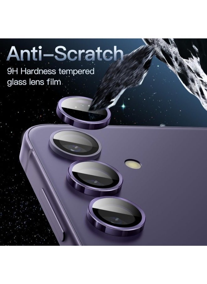 wexon - Camera Lens Protector for Samsung Galaxy  S24 Plus , 9H Tempered Glass Single Ring Cover, Easy to Install, Clear HD,  (Purple) - Image 1