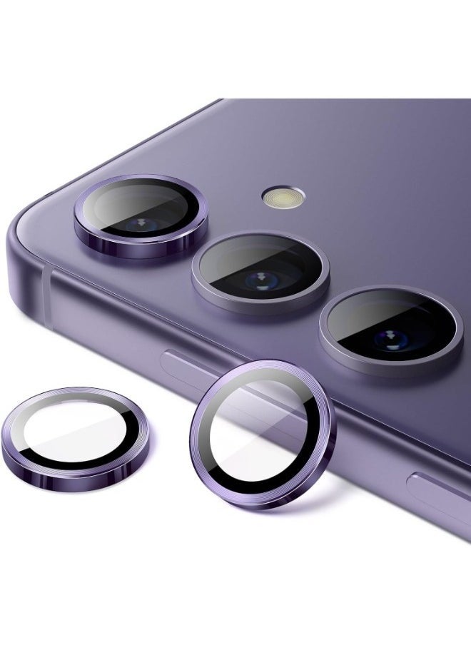 wexon - Camera Lens Protector for Samsung Galaxy  S24 Plus , 9H Tempered Glass Single Ring Cover, Easy to Install, Clear HD,  (Purple) - Image 1