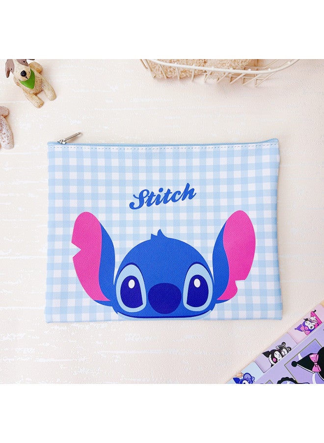 Pu Waterproof Plaid Series Cartoon Kuli Sanrio Student Remuning Bag A5 Zipper Doent Information Bag