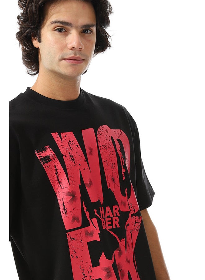 WHITE RABBIT "Work Harder" Printed T-shirt - Image 4