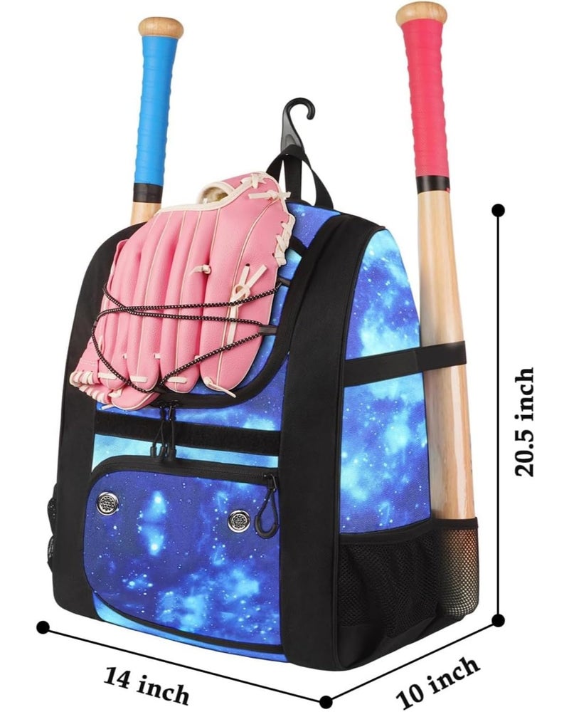 MATEIN Softball Bag for Boys, Large Youth Baseball Baackpack Holds 4 Bat with Fence Hook & Shoe Compartment, Softball Catchers Gear Backpack for Adults Fit Batting Glove, Helmet, Baseball Gifts - Image 5