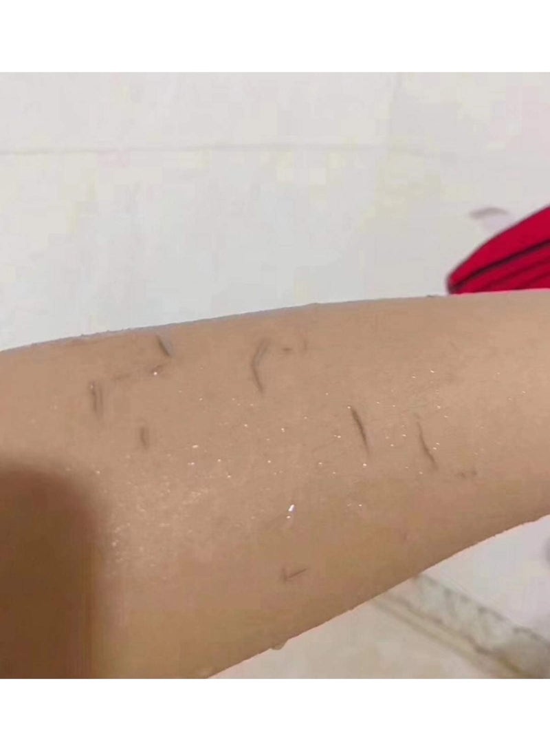 قفازات ليفة كورية مقشرة للجسم، لون وردي، مجموعة من 5 قطع - Image 3