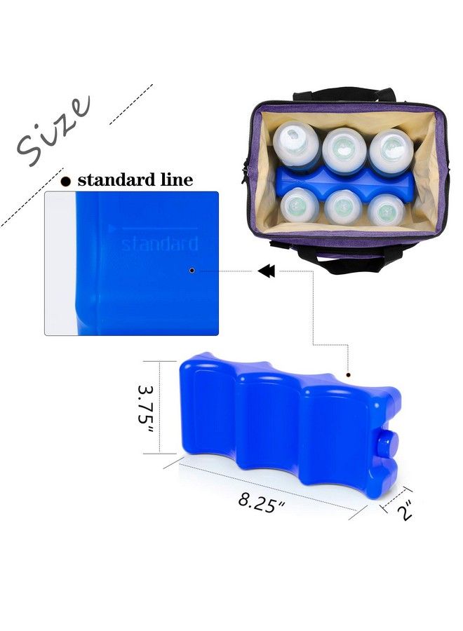 LUXJA أكياس ثلج قابلة لإعادة الاستخدام لتخزين حليب الثدي (عبوة من 2) أكياس ثلج لزجاجات حليب الثدي للأمهات العاملات باللون الأزرق - Image 5