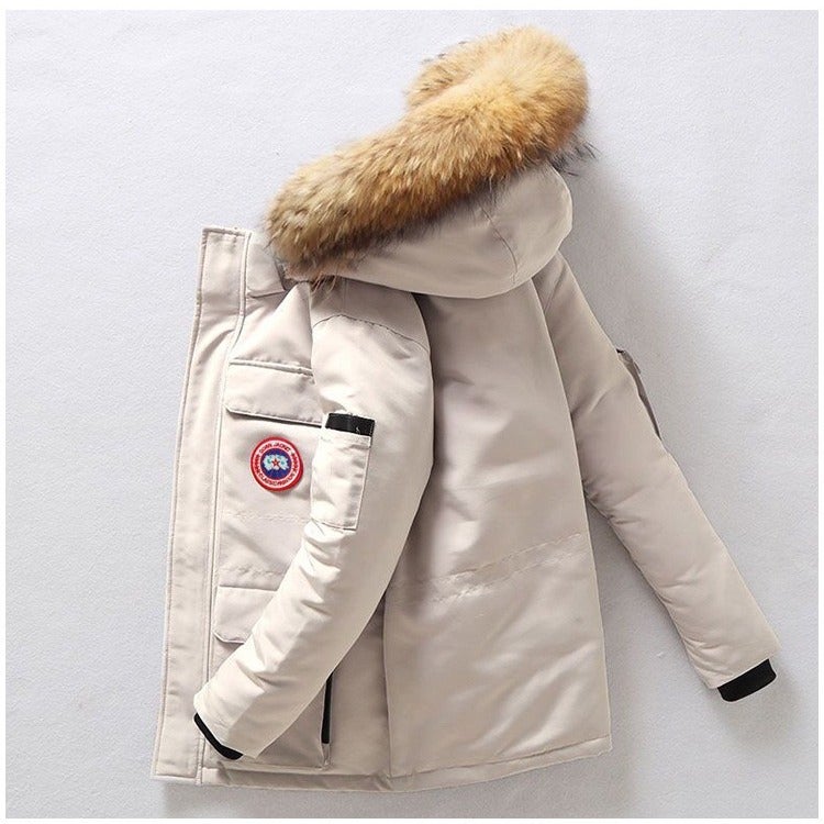Men'S Down Jacket Men'S White Duck Down Tooling Thickened Youth Fashionable Casual Winter Warm Jacket For Men And Women Couple - Image 4