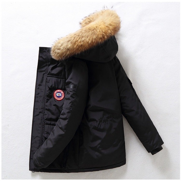 Men'S Down Jacket Men'S White Duck Down Tooling Thickened Youth Fashionable Casual Winter Warm Jacket For Men And Women Couple - Image 3