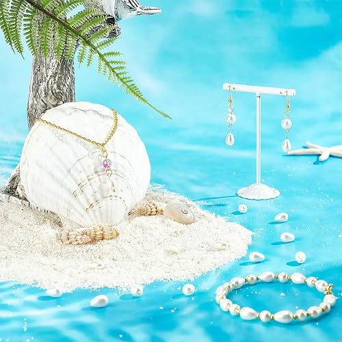 INDIKONB Glass Tear Drop Beads 8x11mm for Bracelet & Jewellery Making | AAAAA Offwhite Drop Shaped Glass Beads Bulk Pack - Image 2