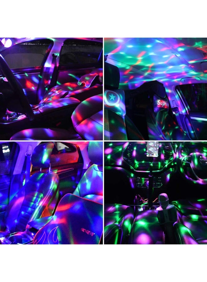 أجريون أضواء كرة ديسكو دوارة مفعلة بالصوت، ضوء ديكسو، ضوء DJ USB، مصباح وميض 7 أوضاع ضوء مسرح بار للغرفة المنزلية حفلات رقص عيد ميلاد DJ بار كاريوكي عيد الميلاد حفل زفاف عرض نادي حانة - Image 4