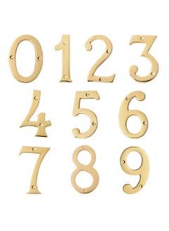 A10SHOP Motif 4Inch Brass Letters Mailbox Decor Address Signs For Houses Outdoor Wall Decor Mailbox Numbers House Address Numbers For Outside Address Sign for Door Numbers Polished Number 3  - Image 4
