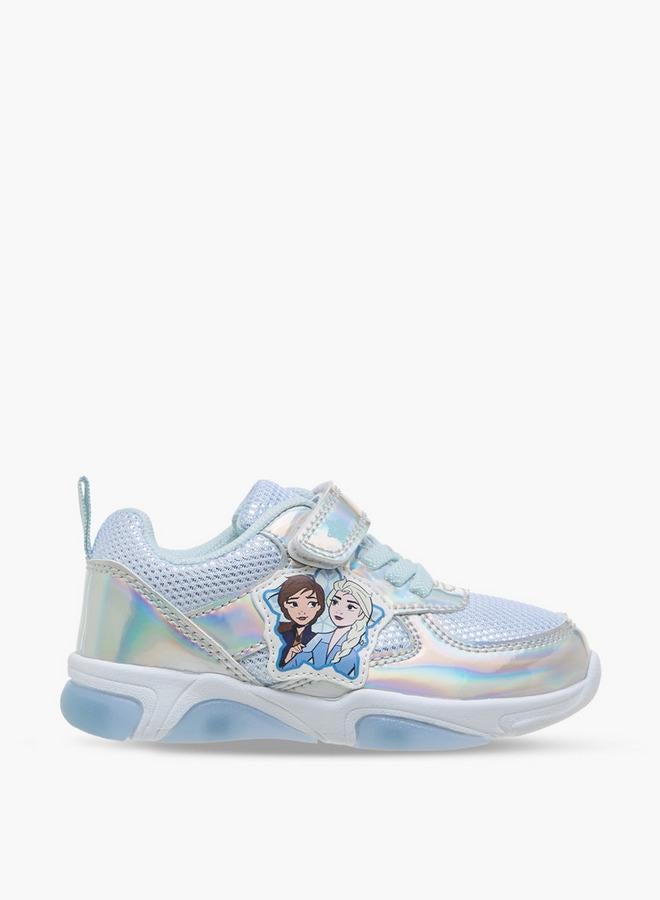 Disney Girls Frozen Print Light-Up Sneakers - Image 3
