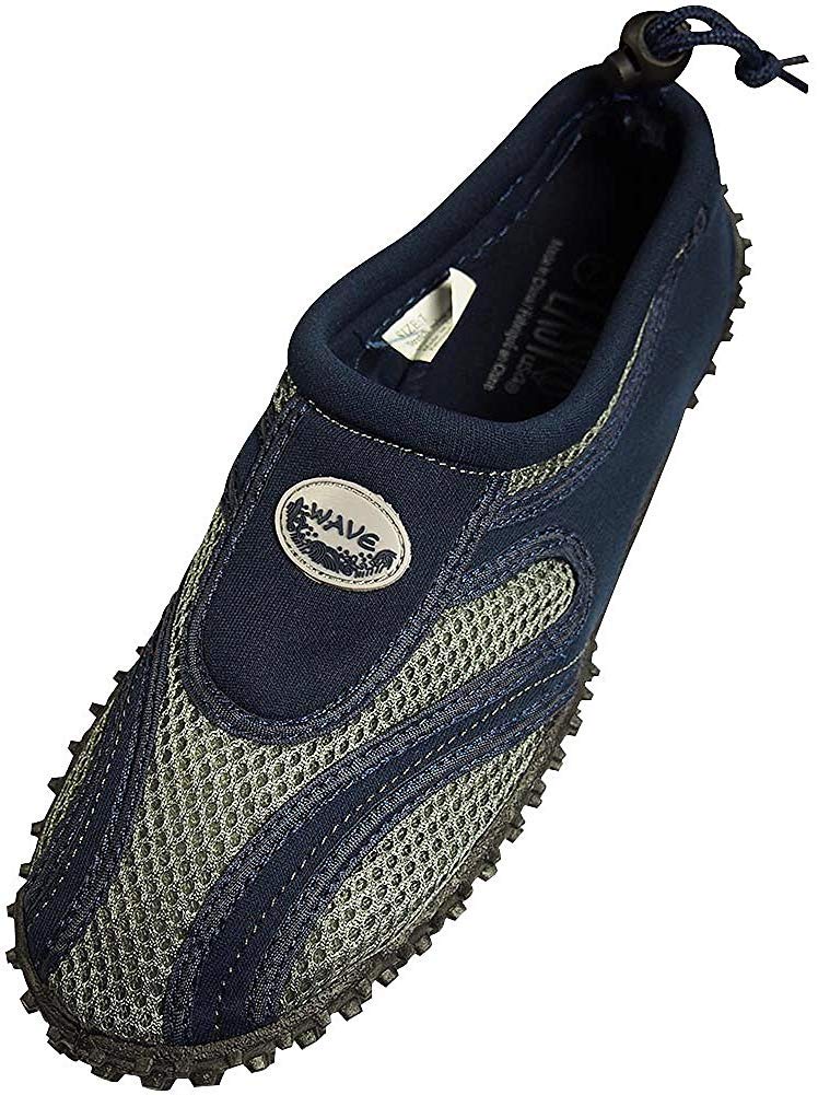 The Wave - Mens Aqua Shoe, Navy, Grey 37136-9D(M) US