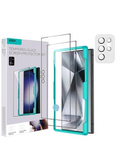 ESR ESR for Samsung Galaxy S24 Ultra Screen Protector Set, 2 Tempered Glass Screen Protectors and 1 Set Individual Lens Protectors, 2.5D Curved Edges, Full-Coverage Protection, Scratch Resistant, 2+1 Pack  - Image 1