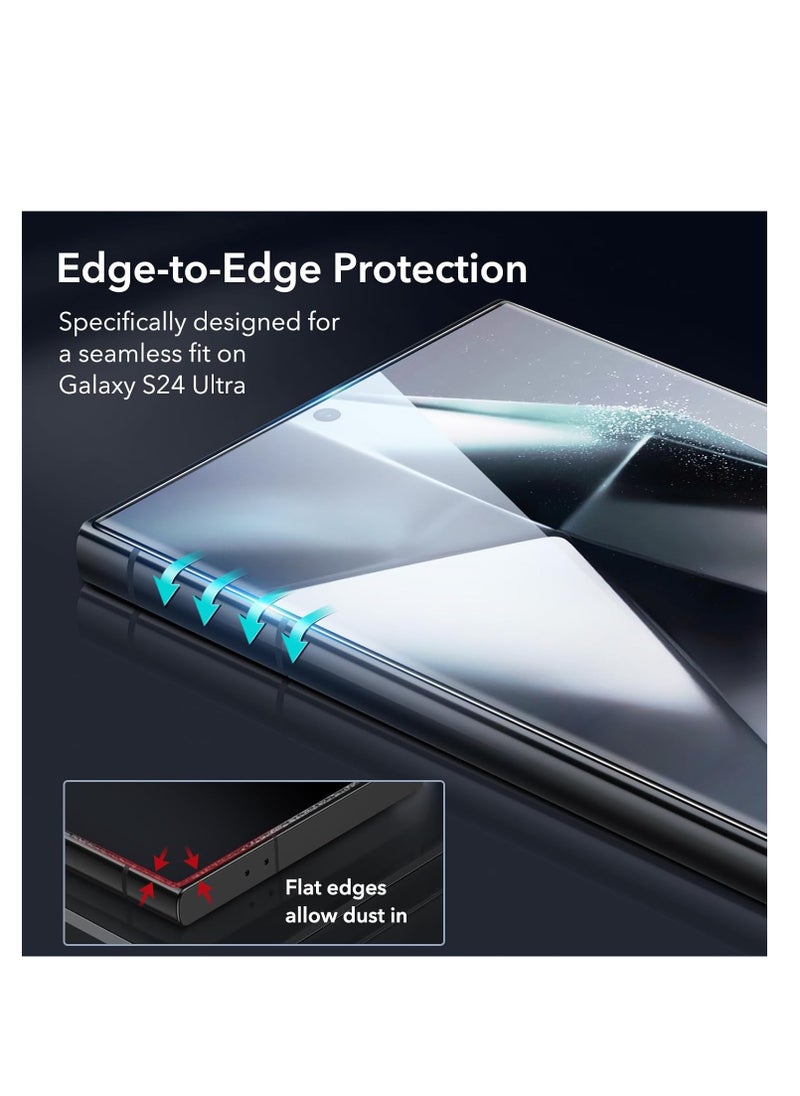 ESR - ESR for Samsung Galaxy S24 Ultra Screen Protector Set, 2 Tempered Glass Screen Protectors and 1 Set Individual Lens Protectors, 2.5D Curved Edges, Full-Coverage Protection, Scratch Resistant, 2+1 Pack - Image 1