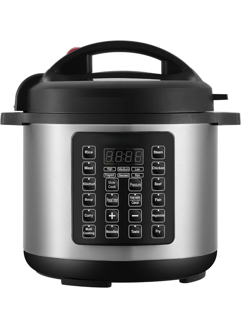 ويننج ستار قدر ضغط كهربائي رقمي متعدد الوظائف من وينينج ستار، قدر بخار ذكي سعة 8 لتر، قدر أرز، قدر طهي بطيء، قدر سوتيه، حساء، زبادي - Image 1