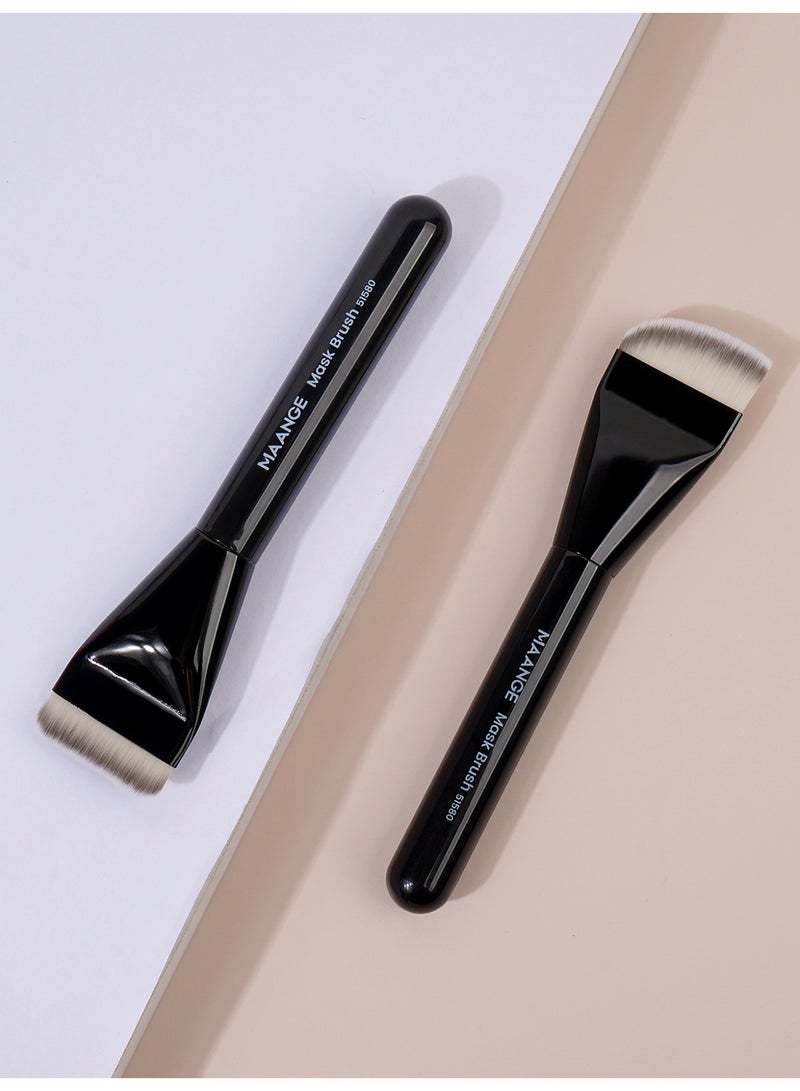 MAANGE 2Pcs Flat Foundation Brush, Angle Foundation Brush, Face Mask Brush Makeup Spatula Facial Brush for Liquid Foundation Mask, Premium Face Makeup Brush for Blending Cream - Image 2