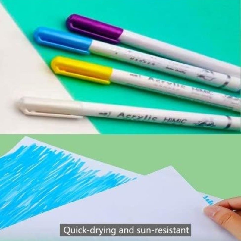 PROBABE Acrylic 24-Piece Color marker Sketch pens for Beginners, Ideal for Coloring Books, DIY Crafts, School Art Supplies - Image 4