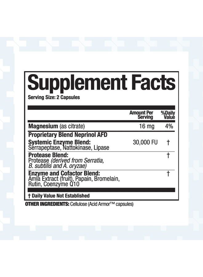 Arthur Andrew Medical نيبرينول AFD، مزيج إنزيمات متعددة مع سيراببتاز و ناتوكيناز، 90 حبة (عبوة من 1) - Image 2