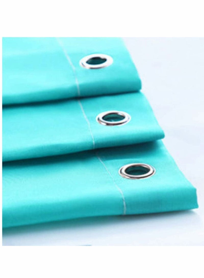 Excefore ستارة حمام، مجموعة ديكور الحمام 180 سم، ستائر دش رخامية ملونة خضراء مع 12 خطافا طباعة جاد بألوان مائية رسومات تجريدية  - Image 4