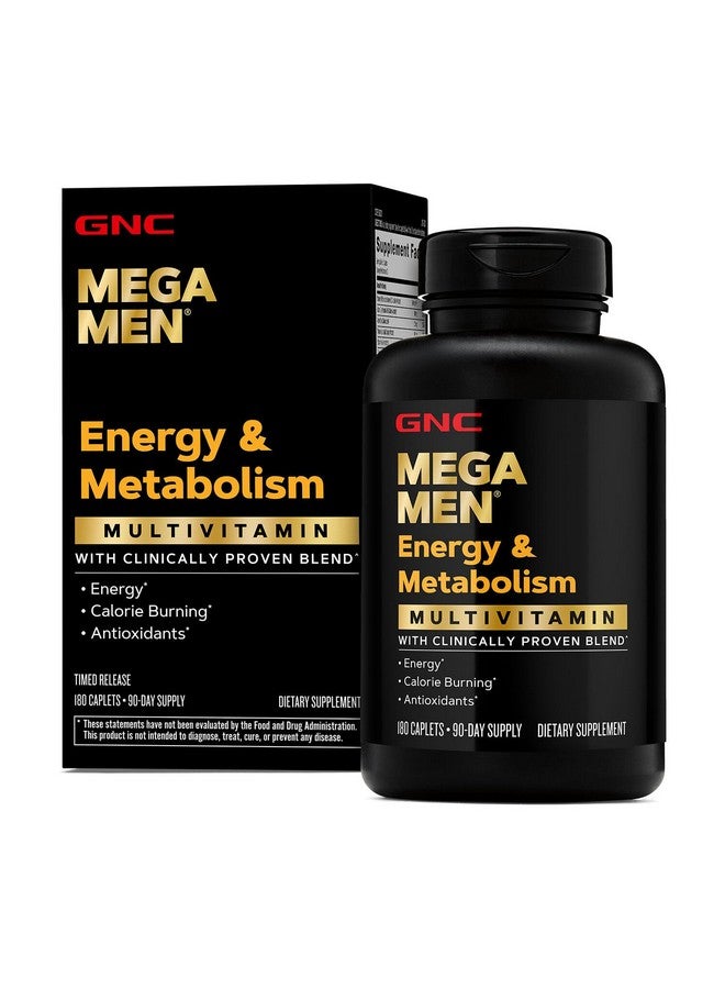 GNC Mega Men Energy & Metabolism Multivitamin | Antioxidants and Increased Calorie Burning | 180 Count - Image 1