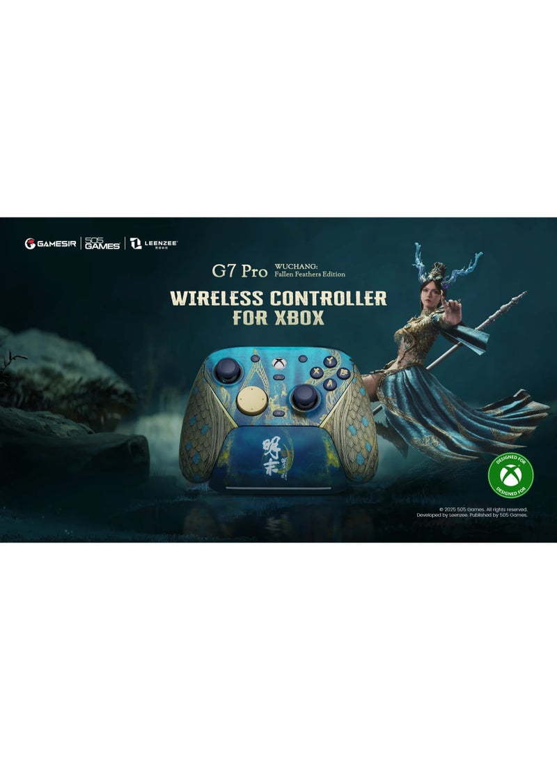 general Classic Gamepad G7Pro WUCHANG Fallen Feathers Edition Controller with Smart Auto Start-Stop Charging Dock, Tri-Mode Connectivity for Xbox Series X|S, Xbox One, PC, Android, Plug and Play with TMR Sticks, Hall Effect Analog Triggers, Six-Axis Gyroscope, Four Macro Buttons, 1000Hz Polling Rate, Four Rumble Motors, Back Button Latches, Battery 1200mAh, 3.5mm Audio Jack - Image 4