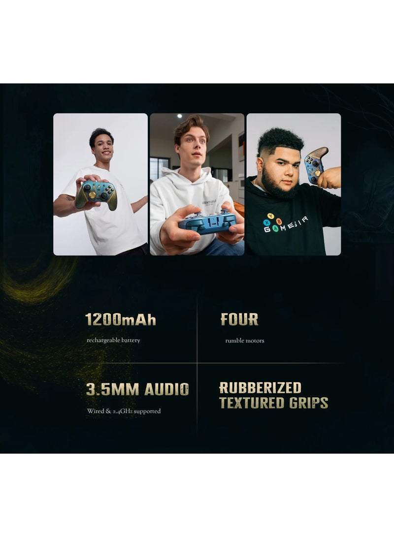 general Classic Gamepad G7Pro WUCHANG Fallen Feathers Edition Controller with Smart Auto Start-Stop Charging Dock, Tri-Mode Connectivity for Xbox Series X|S, Xbox One, PC, Android, Plug and Play with TMR Sticks, Hall Effect Analog Triggers, Six-Axis Gyroscope, Four Macro Buttons, 1000Hz Polling Rate, Four Rumble Motors, Back Button Latches, Battery 1200mAh, 3.5mm Audio Jack - Image 5